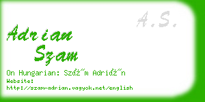adrian szam business card